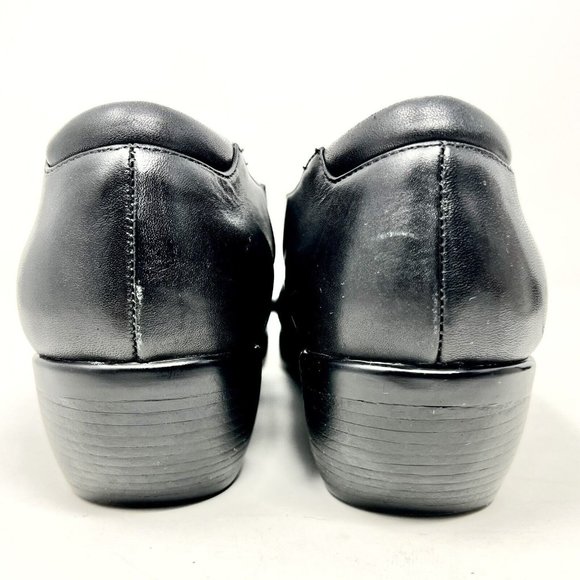 Abeo Womens 6565 Black Pleated Top Slip On Comfort Shoes 3D Insert Size 9 VGC - Picture 4 of 11